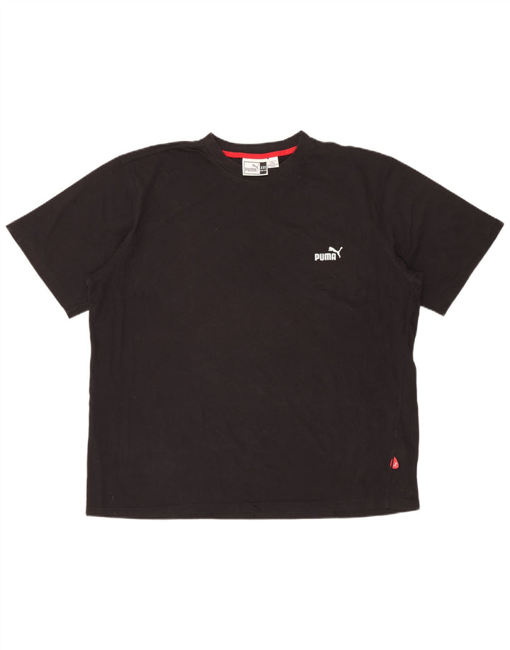 PUMA Mens T-Shirt Top 2XL Black Cotton