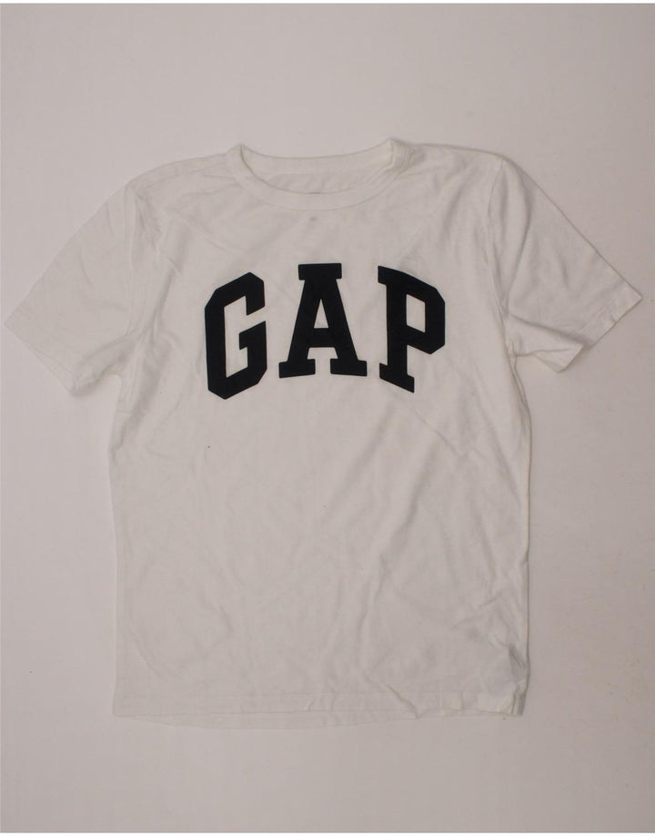 GAP Boys Graphic T-Shirt Top 10-11 Years Large White Cotton Vintage Gap and Second-Hand Gap from Messina Hembry 