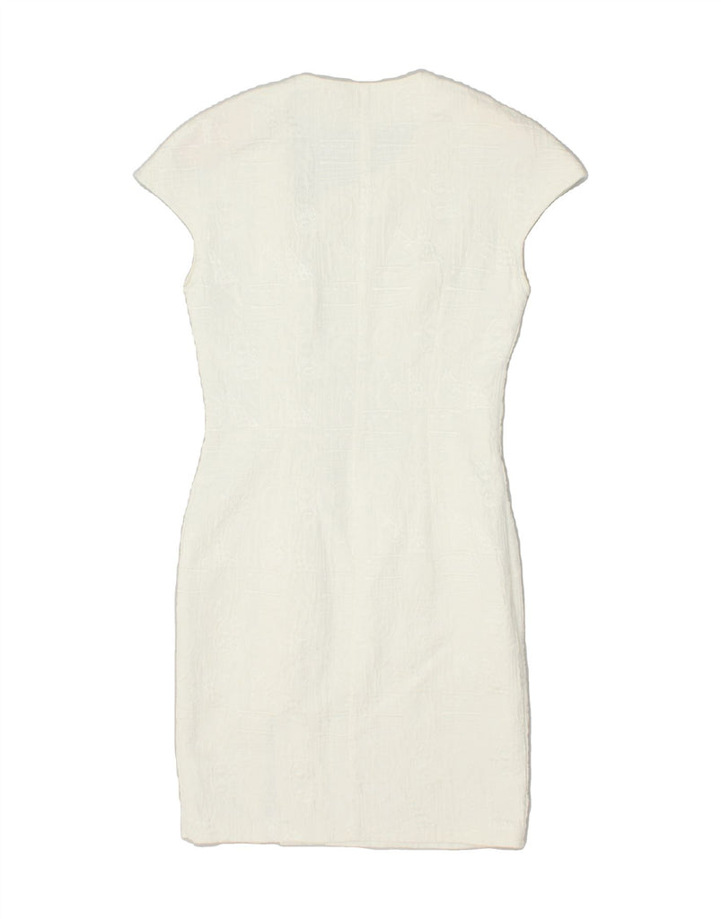 GARDENIA PARIS Womens Sheath Dress UK 12 Medium White Vintage Gardenia Paris and Second-Hand Gardenia Paris from Messina Hembry 