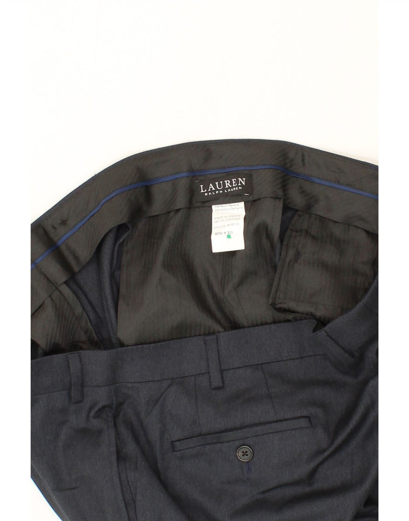 RALPH LAUREN Mens Straight Suit Trousers W40 L32 Navy Blue Vintage Ralph Lauren and Second-Hand Ralph Lauren from Messina Hembry 
