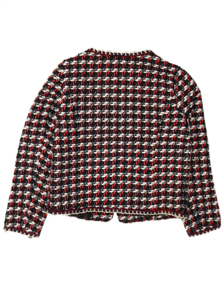 Zara Womens Regular Fit Blazer Jacket UK 10 Small Multicoloured Check