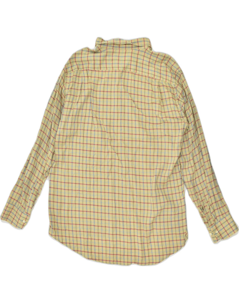 VINTAGE Mens Shirt Size 18 45 2XL Beige Check | Vintage Vintage | Thrift | Second-Hand Vintage | Used Clothing | Messina Hembry 