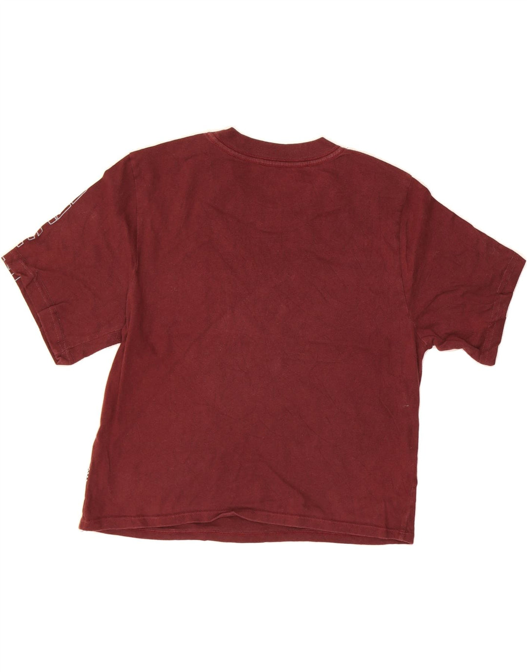VANS Womens Graphic T-Shirt Top UK 12 Medium Burgundy Vintage Vans and Second-Hand Vans from Messina Hembry 