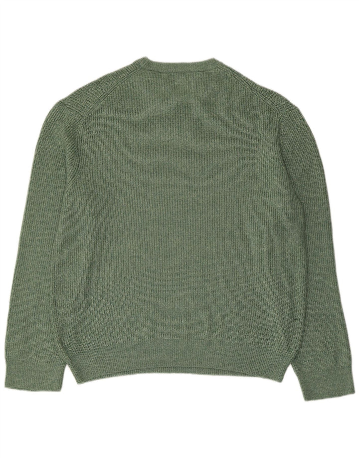 Marks & Spencer Mens Crew Neck Jumper Sweater 2XL Green Polyamide