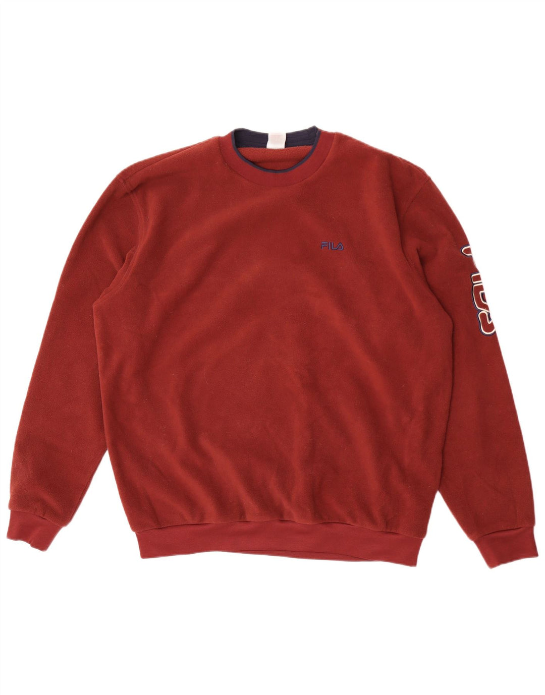 Fila Mens Graphic Fleece Jumper Large Maroon Polyester