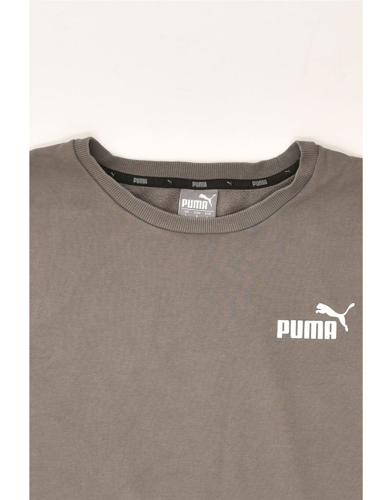 PUMA Mens Sweatshirt Jumper Large Grey Cotton | Vintage Puma | Thrift | Second-Hand Puma | Used Clothing | Messina Hembry 