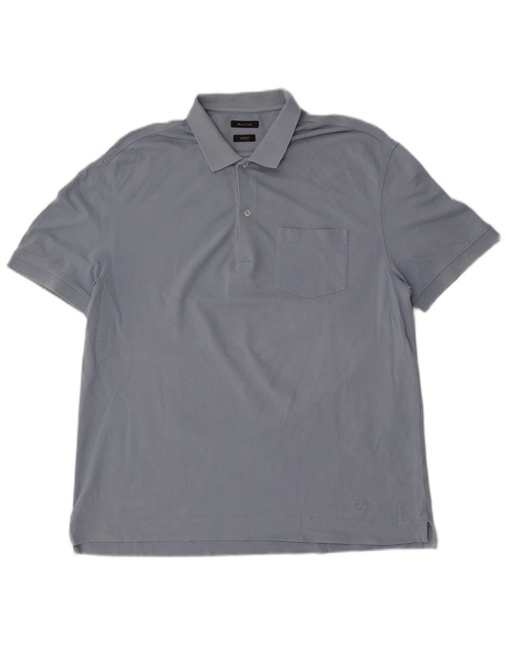 Massimo Dutti Mens Polo Shirt Large Blue