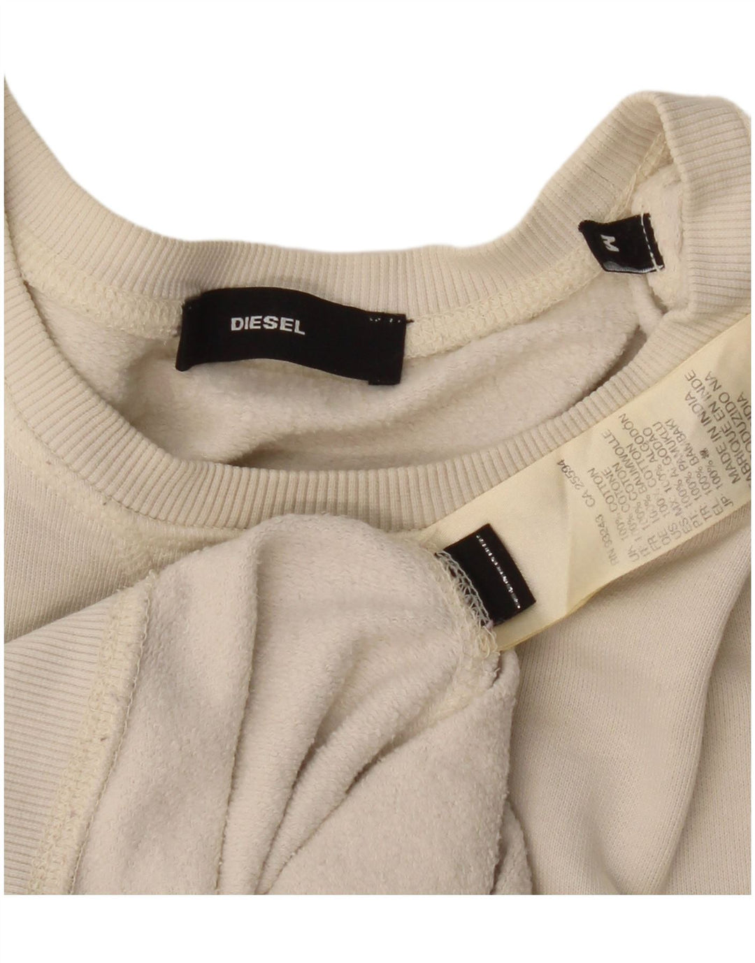 Diesel Womens Oversized Graphic Sweatshirt Jumper UK 12 Medium White Floral