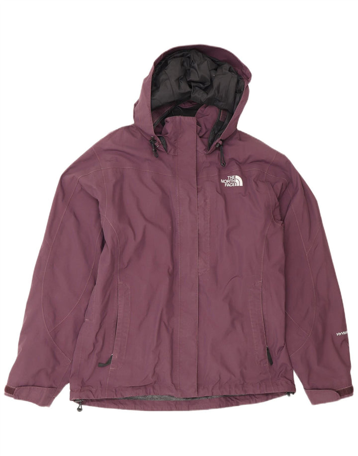 The North Face Womens Hooded Rain Jacket UK 14 Medium Purple Nylon