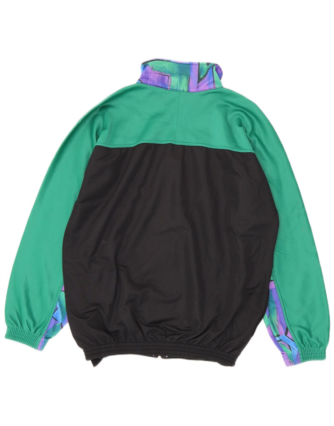 Vintage Mens Graphic Tracksuit Top Jacket Large Multicoloured Colourblock