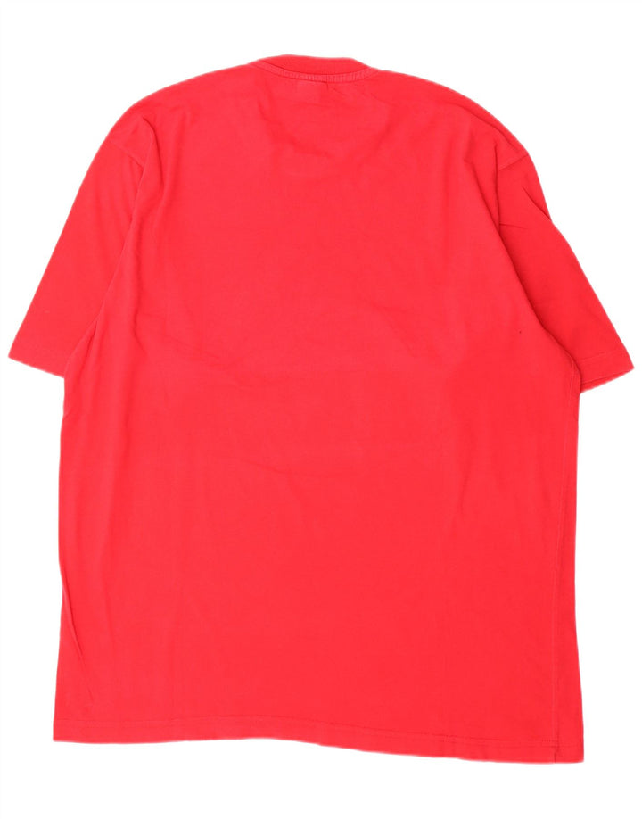 Adidas Mens Graphic T-Shirt Top Large Red Cotton