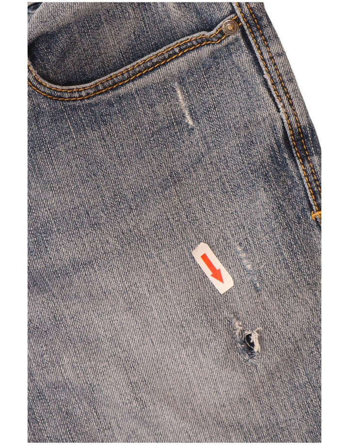 Rifle Womens Straight Jeans W31 L28 Blue Cotton