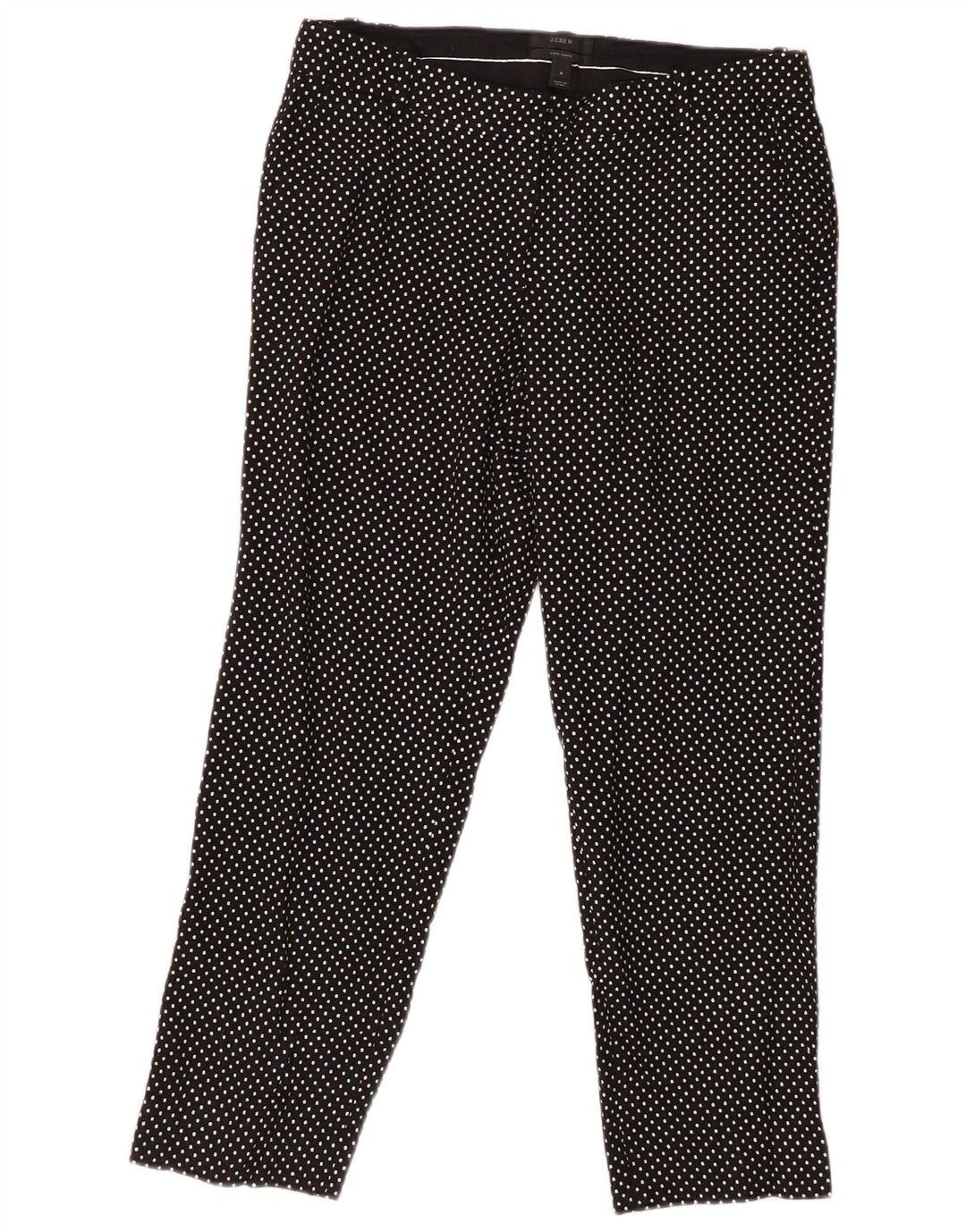 J. CREW Womens Slim Capri Trousers US 6 Medium W30 L25 Black Spotted