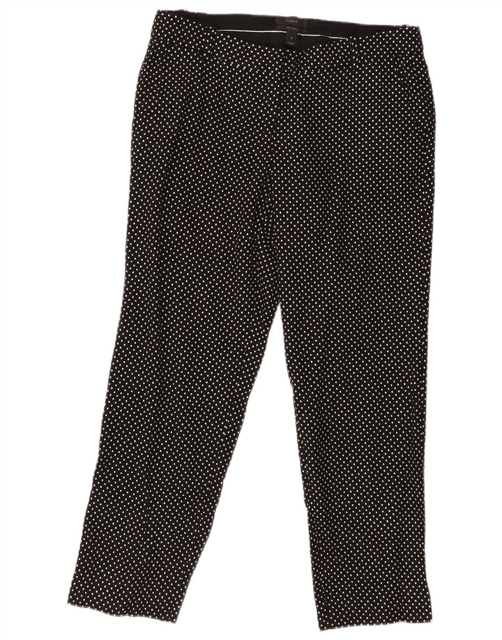 J. CREW Womens Slim Capri Trousers US 6 Medium W30 L25 Black Spotted