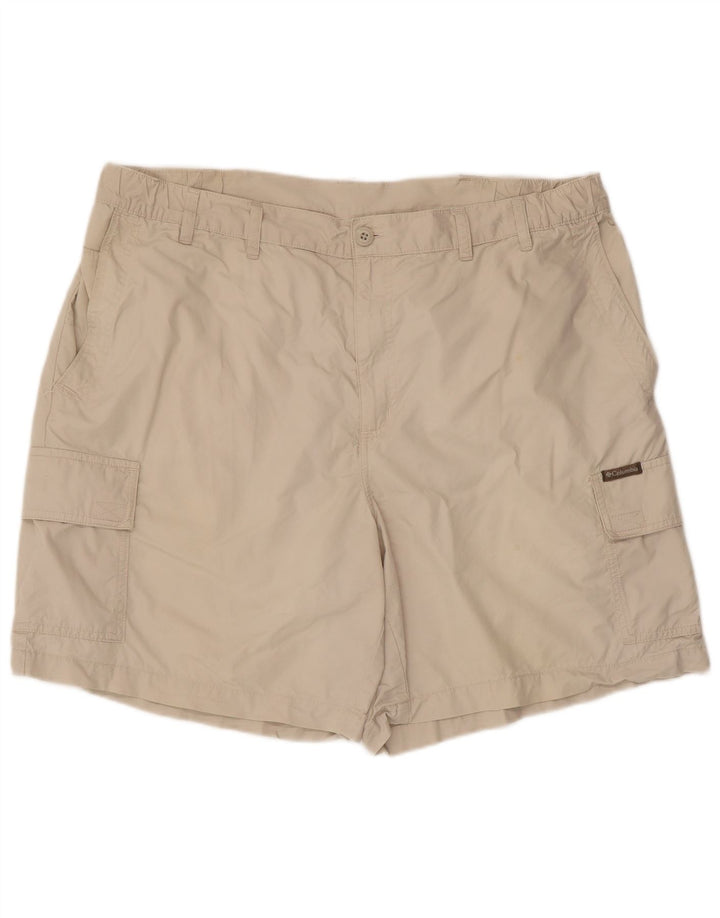 Columbia Mens Cargo Shorts W38 XL White Cotton