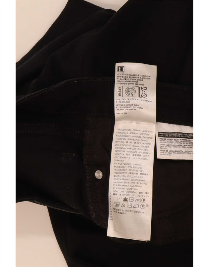 Levi's Womens 715 Bootcut Jeans W26 L32 Black Cotton