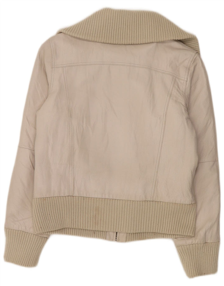 Conbipel Womens Leather Jacket IT 48 XL White Leather