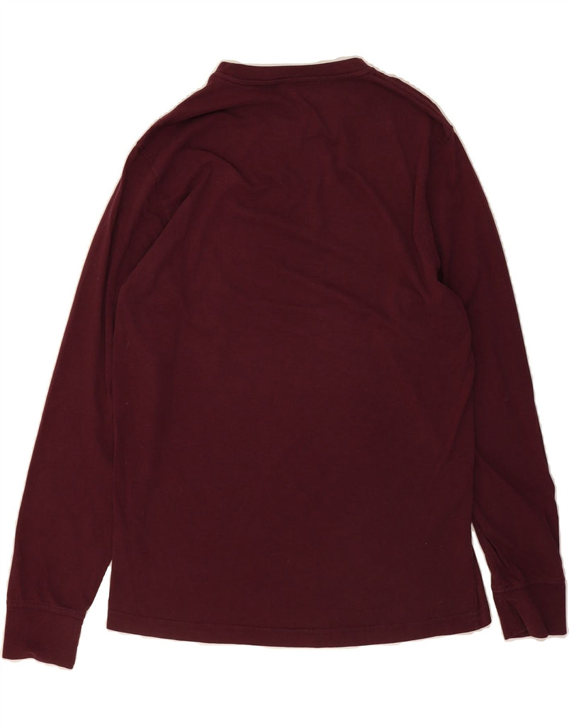 EDDIE BAUER Mens Top Long Sleeve Medium Burgundy Cotton Vintage Eddie Bauer and Second-Hand Eddie Bauer from Messina Hembry 