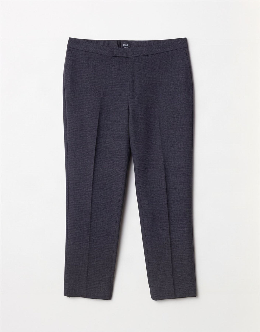 Marks & Spencer Mens Straight Suit Trousers W40 L29 Navy Blue Houndstooth