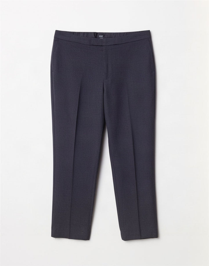 Marks & Spencer Mens Straight Suit Trousers W40 L29 Navy Blue Houndstooth