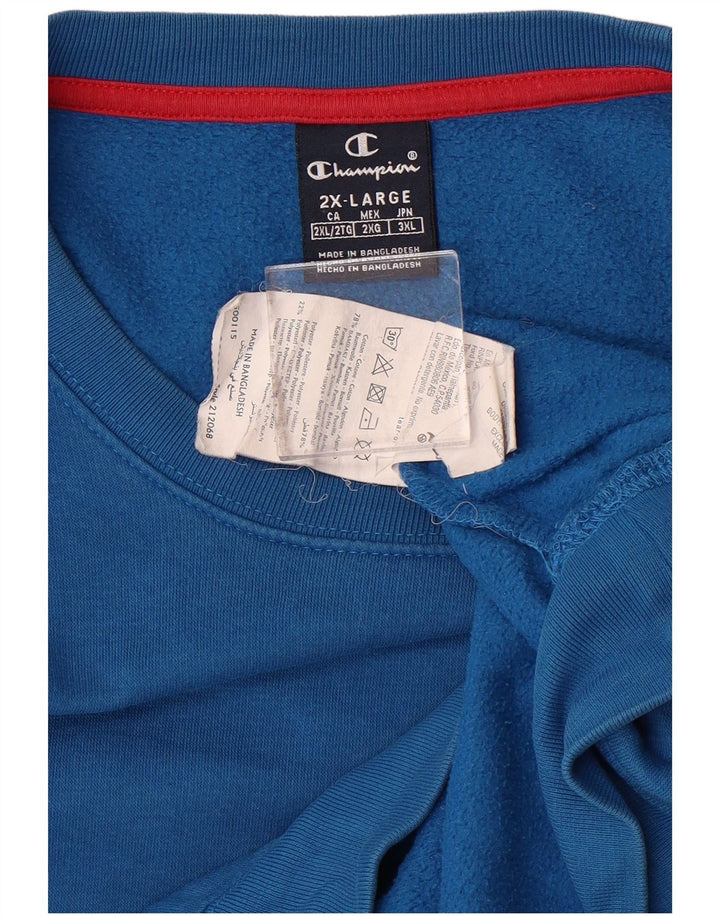 CHAMPION Mens Sweatshirt Jumper 2XL Blue Cotton