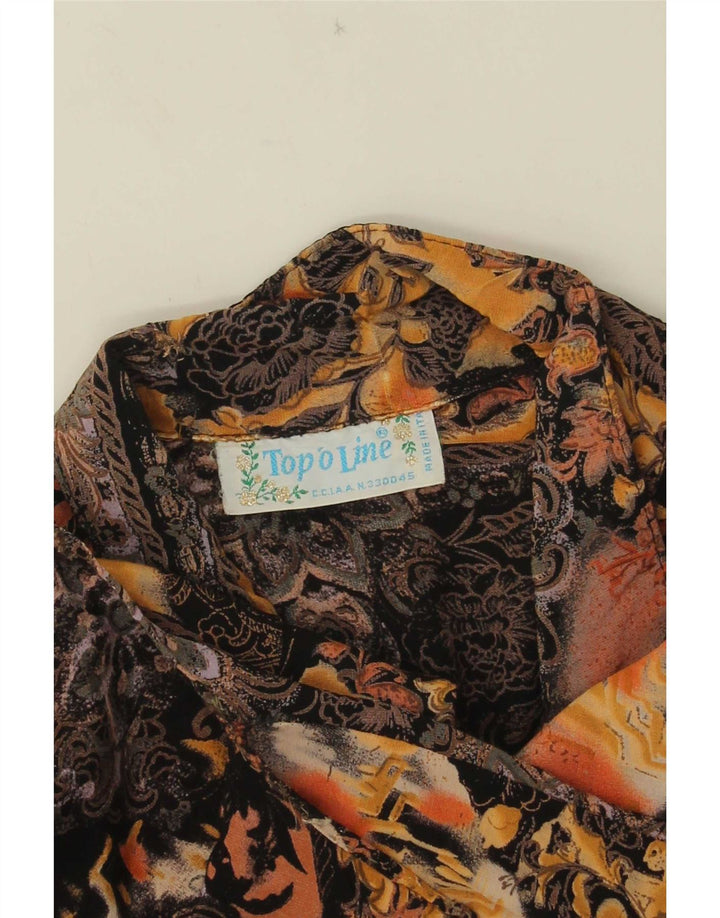 Vintage Womens Shirt Blouse UK 14 Large Multicoloured Floral