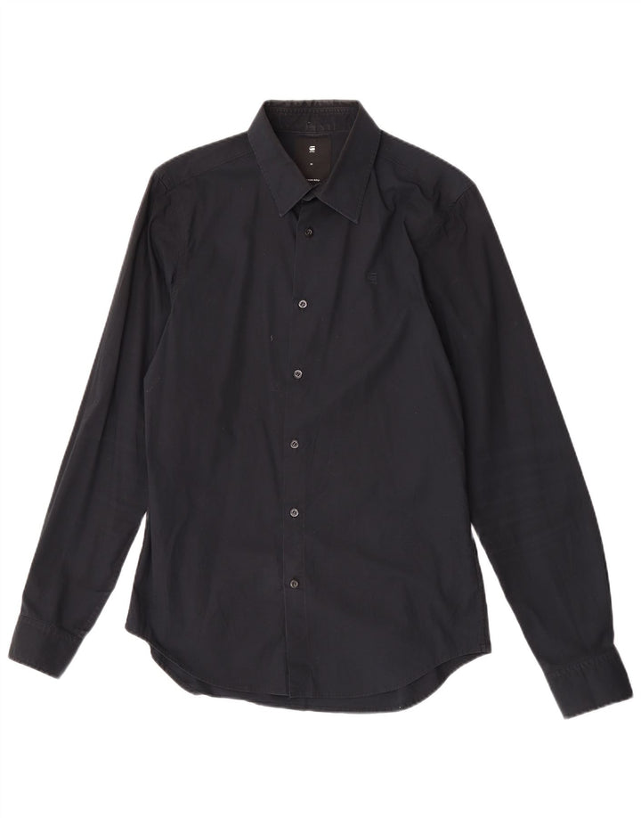 G-Star Mens Shirt Medium Navy Blue Cotton