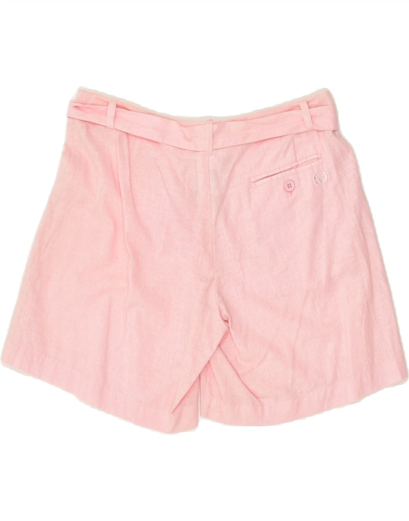 SERGIO TACCHINI Womens Casual Shorts Small W30 Pink Linen | Vintage Sergio Tacchini | Thrift | Second-Hand Sergio Tacchini | Used Clothing | Messina Hembry 