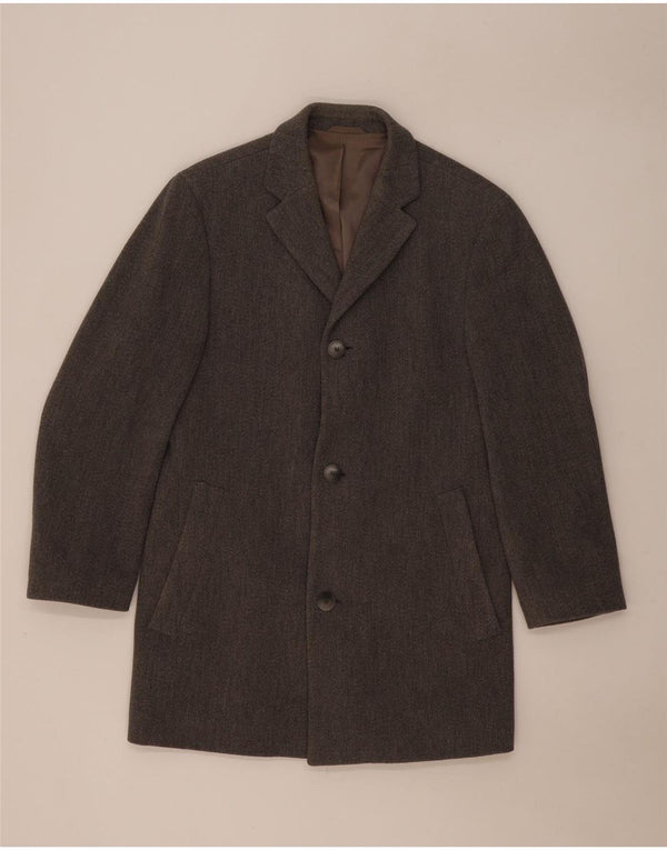 Hugo Boss Mens Overcoat UK 38 Medium Grey