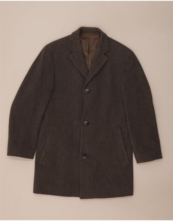 Hugo Boss Mens Overcoat UK 38 Medium Grey