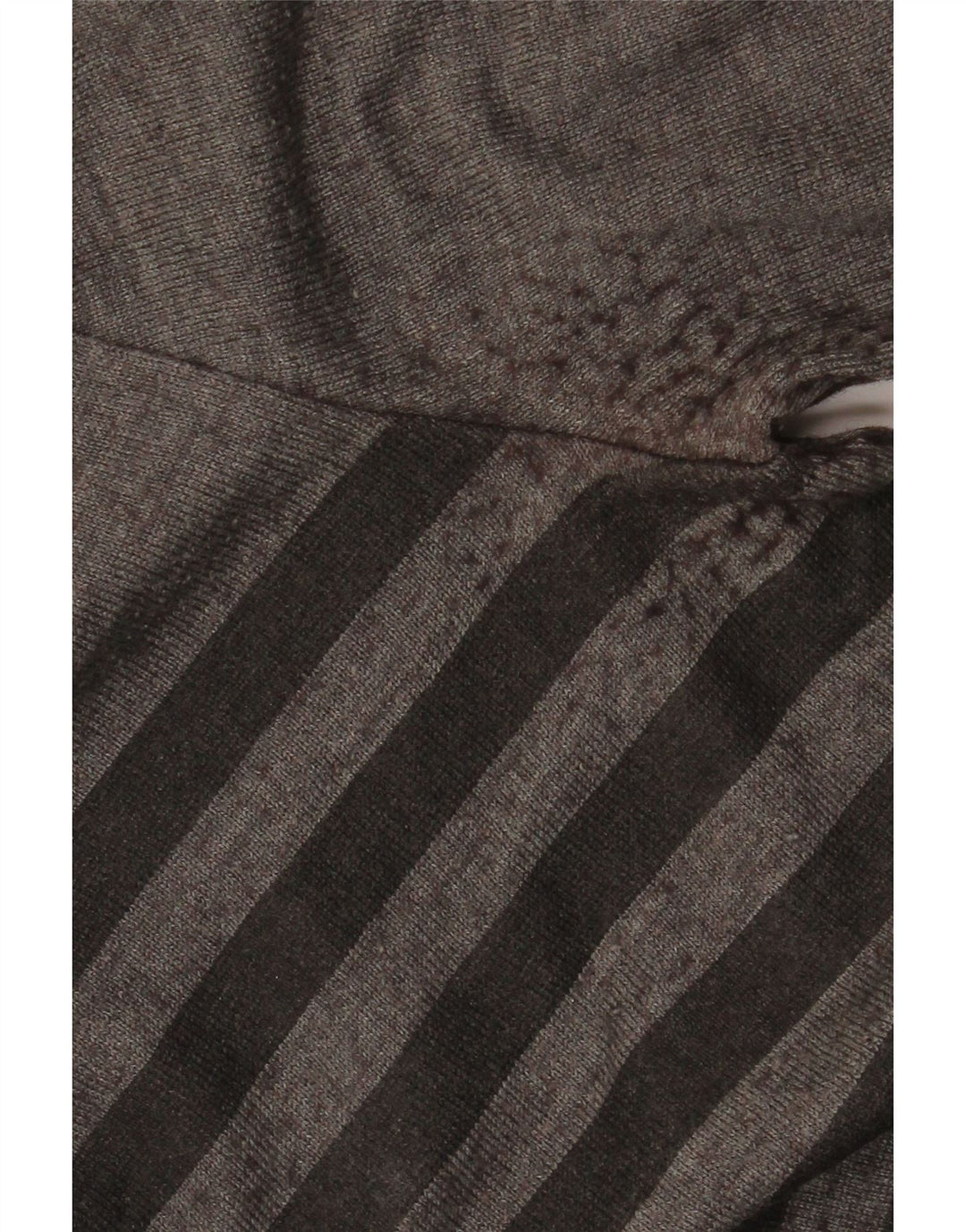 Iceberg Womens Crew Neck Jumper Sweater UK 16 Large Grey Striped Wool