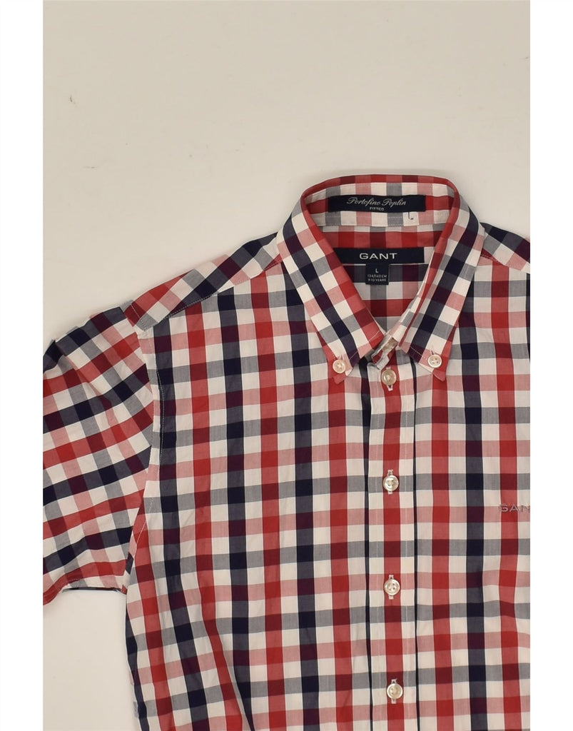 GANT Boys Fitted Shirt 9-10 Years Large  Multicoloured Check Cotton | Vintage Gant | Thrift | Second-Hand Gant | Used Clothing | Messina Hembry 