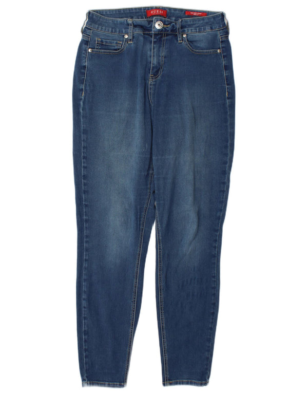 Guess Womens High Waist Skinny Jeans W30 L29 Blue