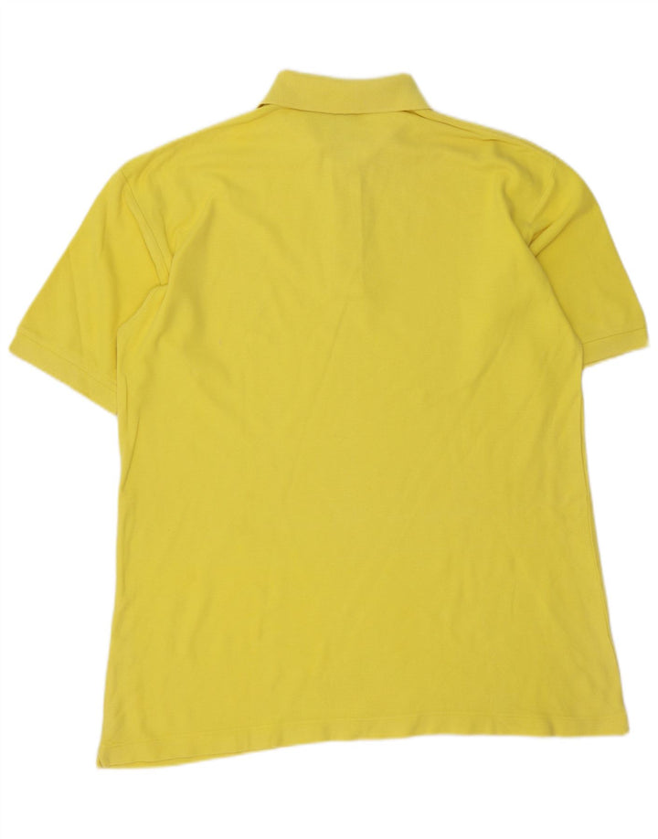 DIADORA Mens Polo Shirt IT 52 Large Yellow Cotton