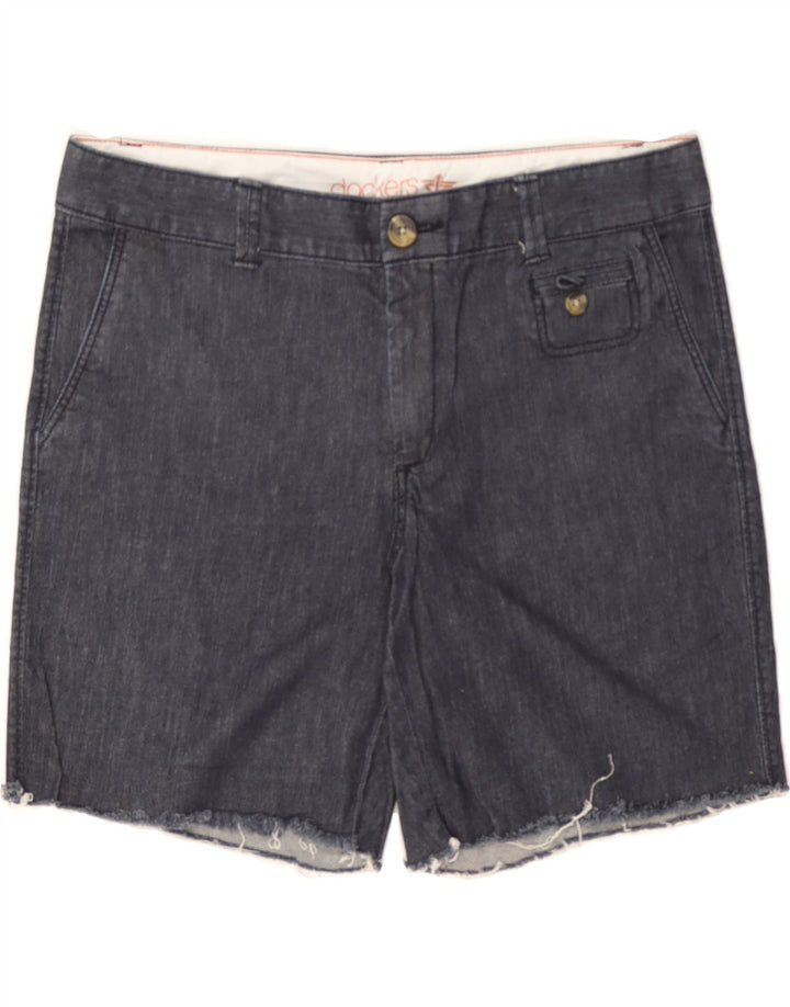 DOCKERS Womens Denim Shorts US 12 Large W34 Navy Blue Cotton Vintage Dockers and Second-Hand Dockers from Messina Hembry 