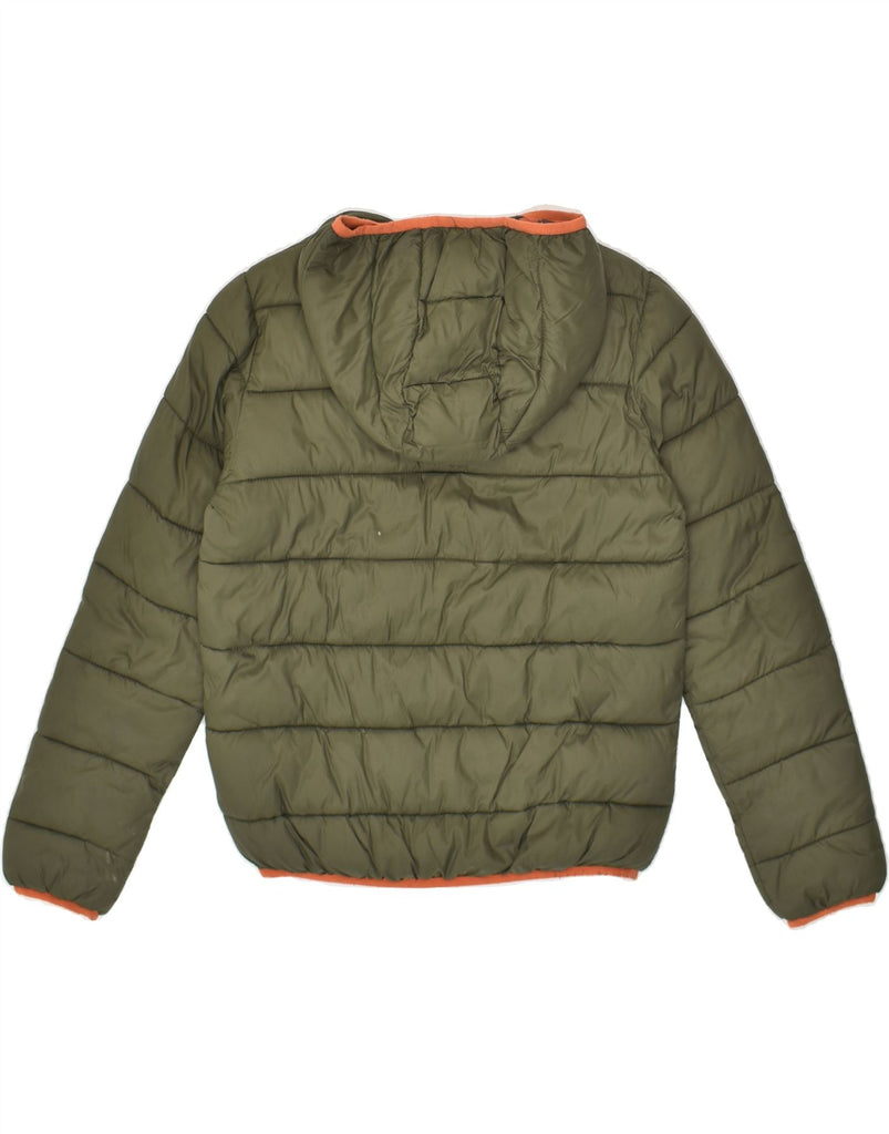 CHAMPION Boys Hooded Padded Jacket 11-12 Years Large Green Polyamide | Vintage Champion | Thrift | Second-Hand Champion | Used Clothing | Messina Hembry 