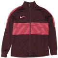 Nike Mens Dri Fit Tracksuit Top Jacket Medium Maroon Geometric Polyester