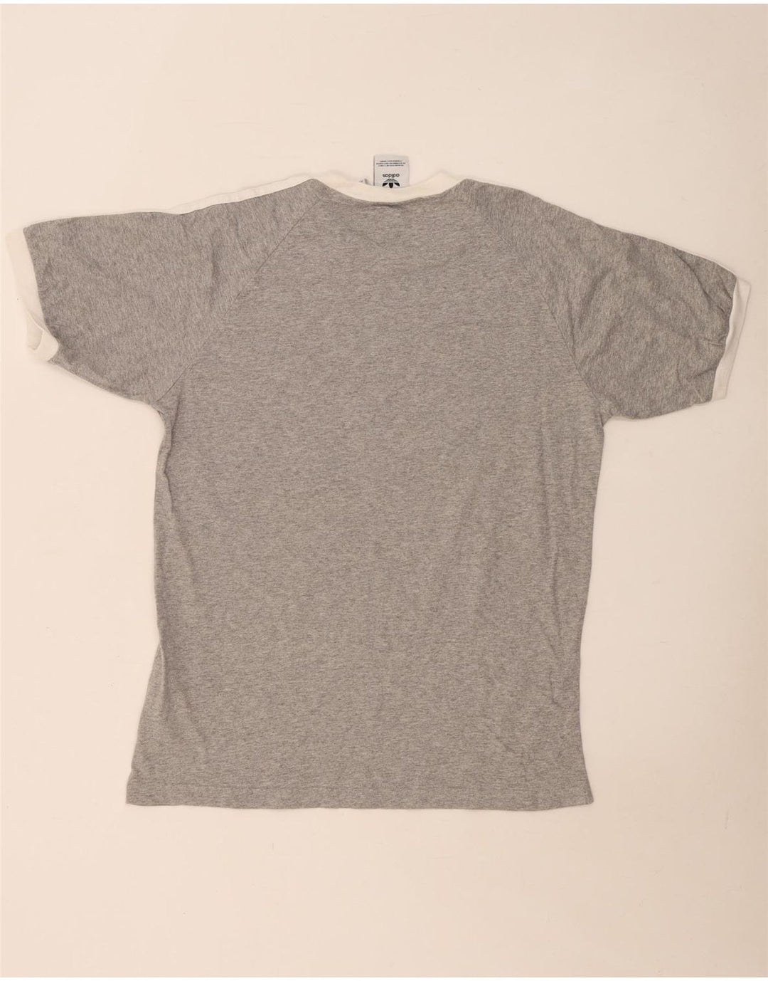 Adidas Mens T-Shirt Top Large Grey Flecked Cotton