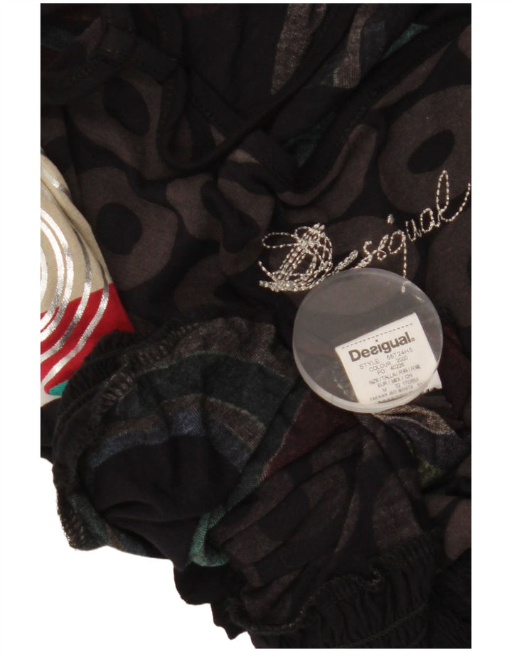 DESIGUAL Womens Cami Top UK 12 Medium Multicoloured Geometric