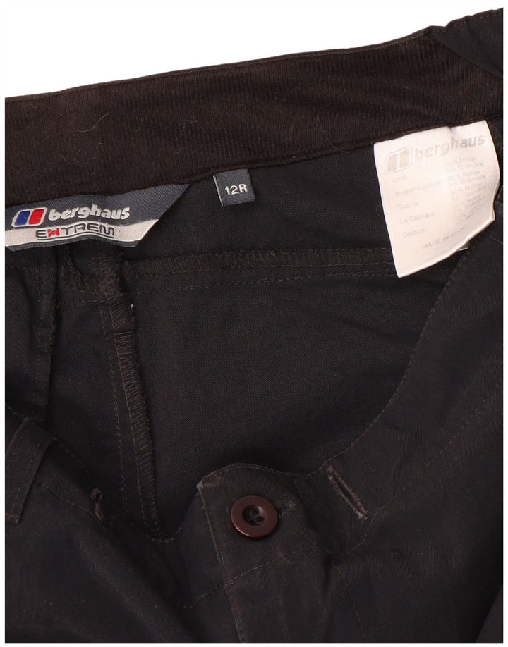Berghaus Womens Straight Cargo Trousers UK 12 Medium W32 L31 Black Nylon