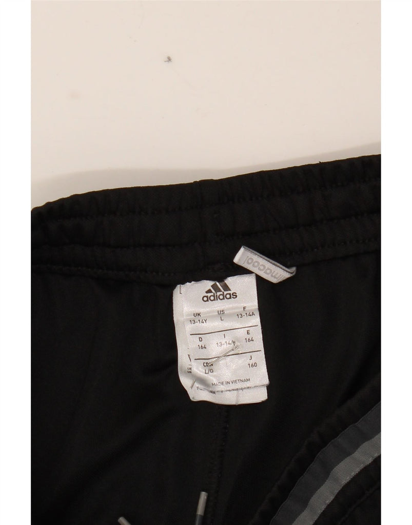 ADIDAS Boys Climacool Tracksuit Trousers 13-14 Years Black Polyester Vintage Adidas and Second-Hand Adidas from Messina Hembry 
