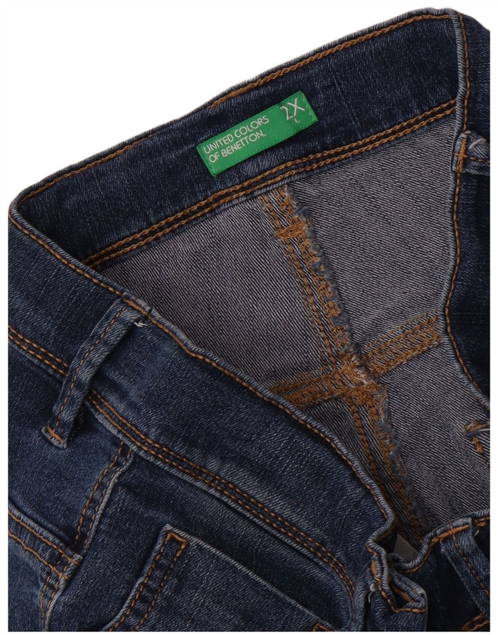 Benetton Boys Denim Shorts 15-16 Years 2XL W30 Blue