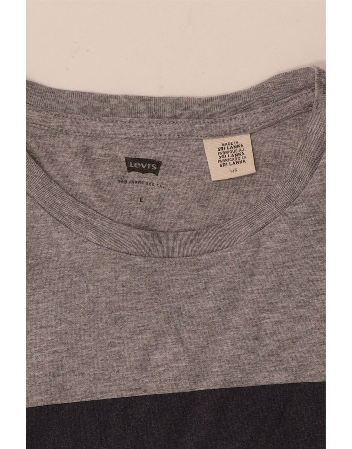 Levi's Mens Graphic T-Shirt Top Large Grey Flecked