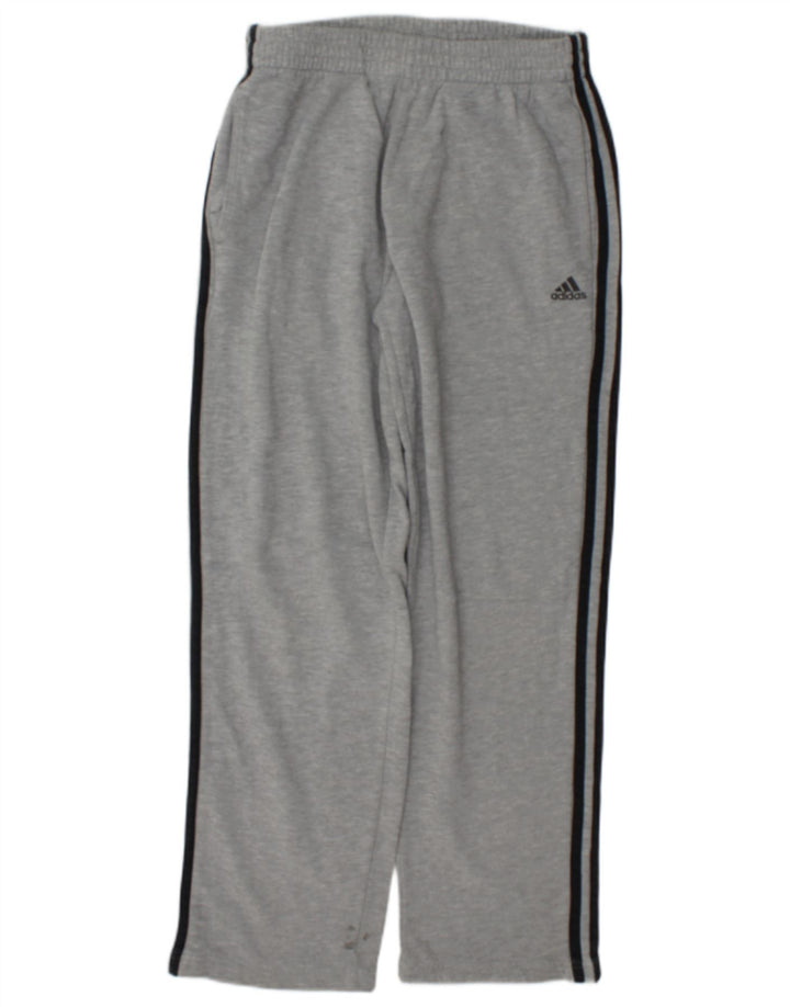 Adidas Mens Tracksuit Trousers Small Grey Cotton