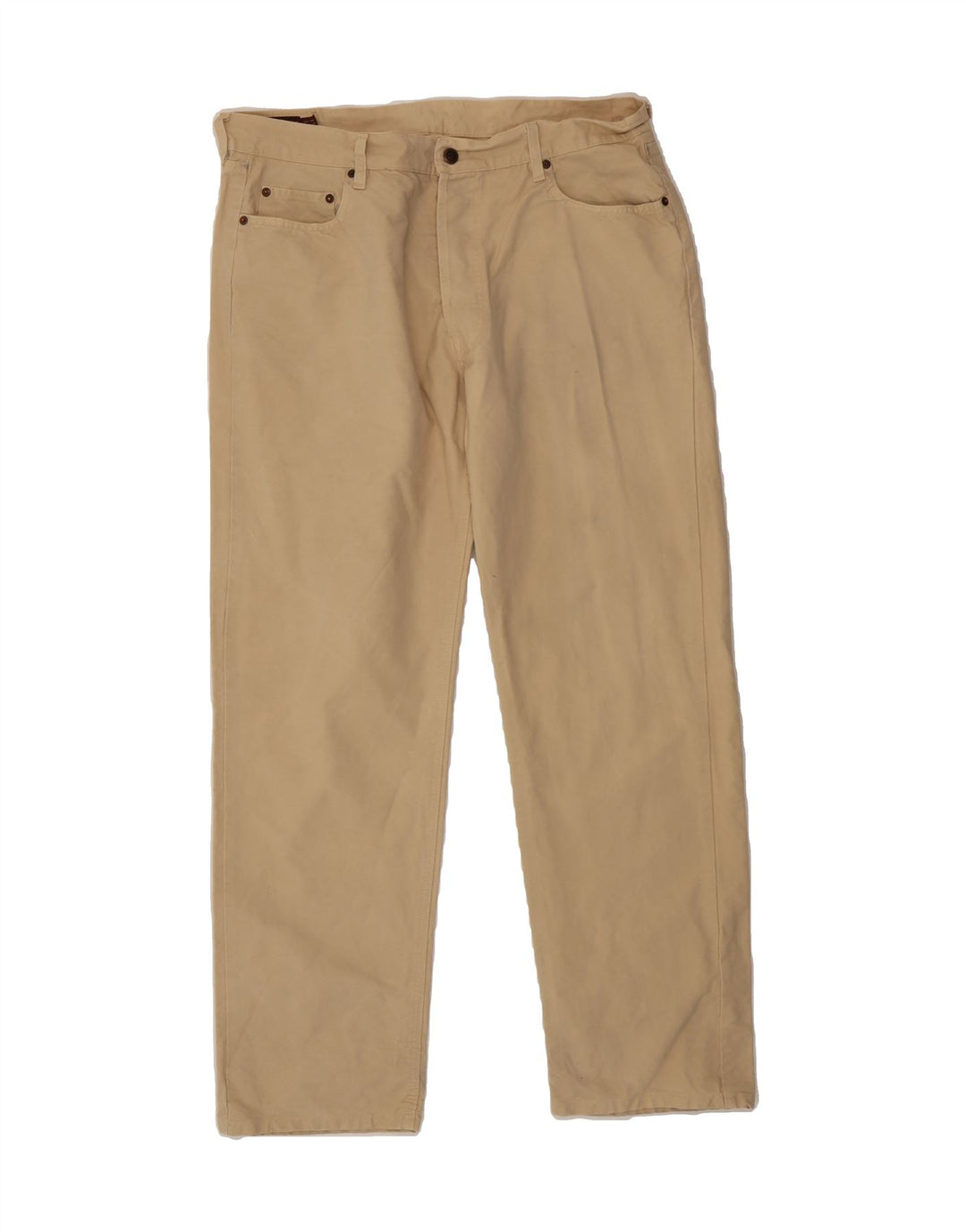 MARLBORO CLASSICS Mens Straight Casual Trousers W40 L32 Beige Cotton Vintage Marlboro Classics and Second-Hand Marlboro Classics from Messina Hembry 