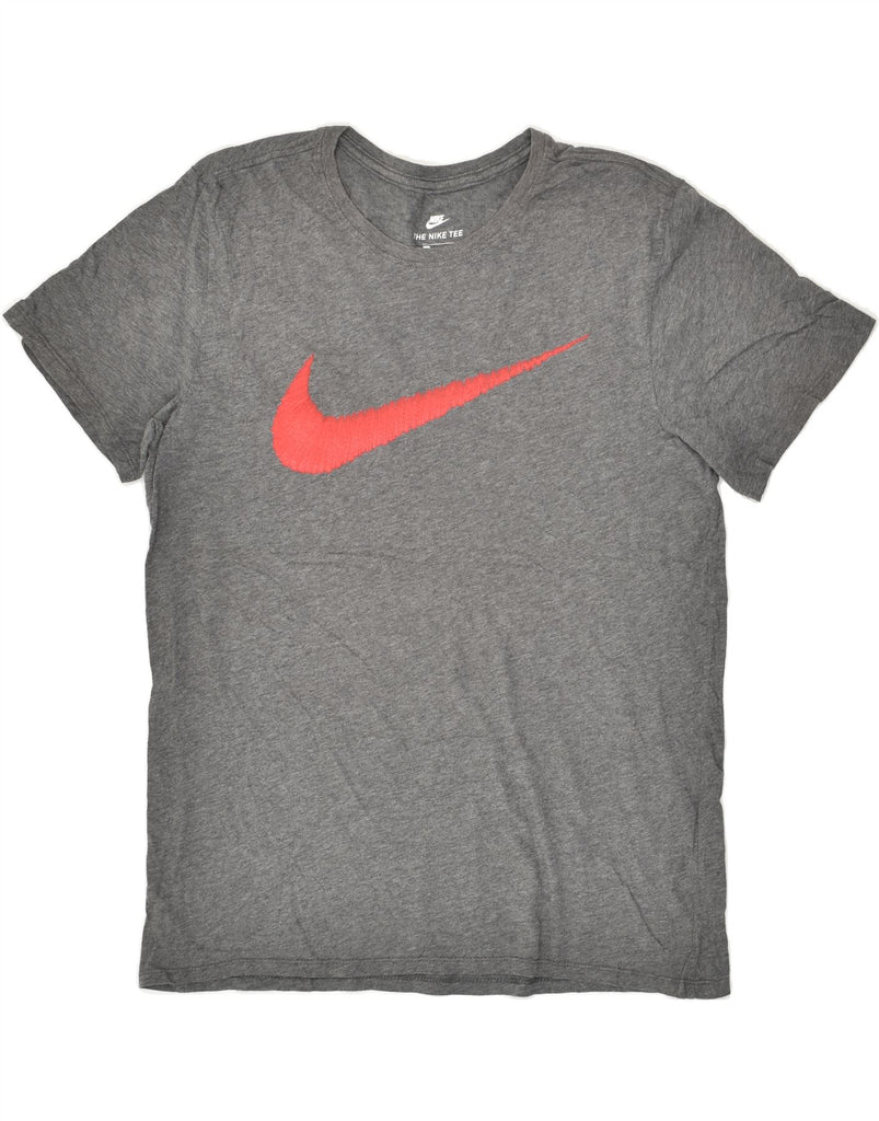 NIKE Mens Graphic T-Shirt Top Large Grey Cotton | Vintage Nike | Thrift | Second-Hand Nike | Used Clothing | Messina Hembry 