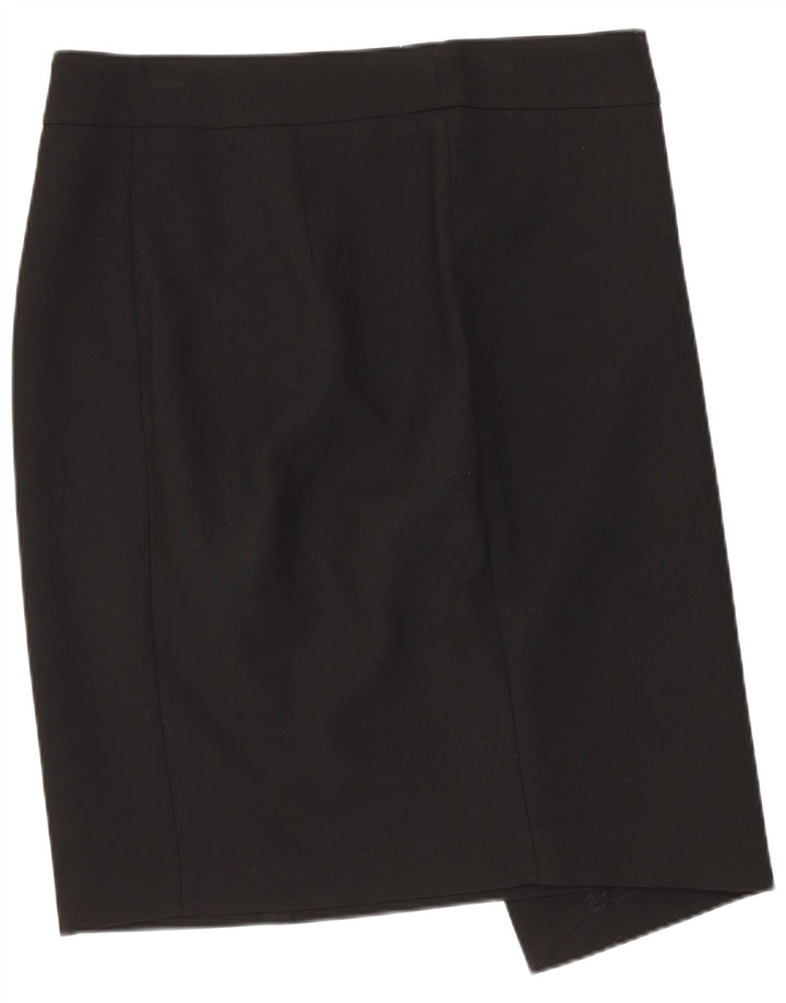 ZARA Womens Pencil Skirt Large W32  Black Polyester