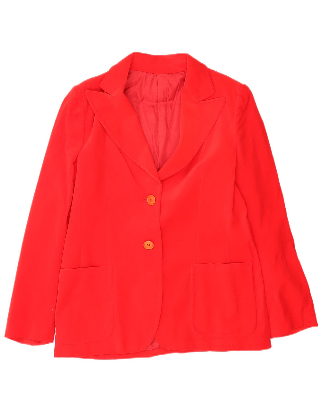 Vintage Womens 2 Button Blazer Jacket IT 48 XL Red Cotton