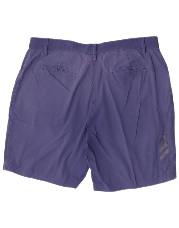 Adidas Mens Casual Shorts W36 Large Blue Nylon