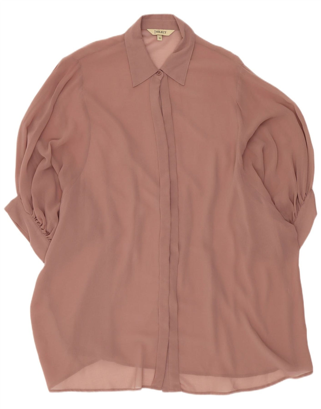 Vintage Womens Short Sleeve Shirt Blouse IT 52 2XL Pink